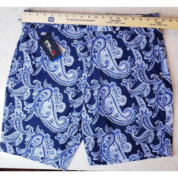 NWT RLX Ralph Lauren Golf New England Prep Blue Paisley Golf Shorts Men's 36 - Picture 12 of 14